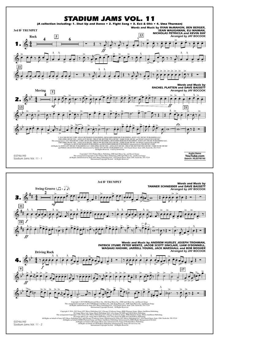 Stadium Jams Volume 11 - 3rd Bb Trumpet