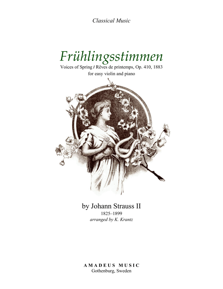 Frühlingsstimmen / Voices of Spring for easy violin and piano image number null