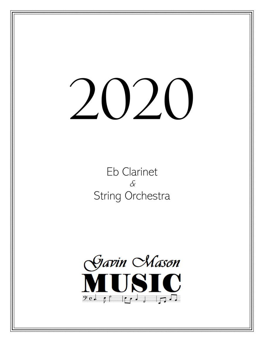 2020 (Eb Clarinet & String Orchestra) Chamber Orchestra scores gallery preview page 1