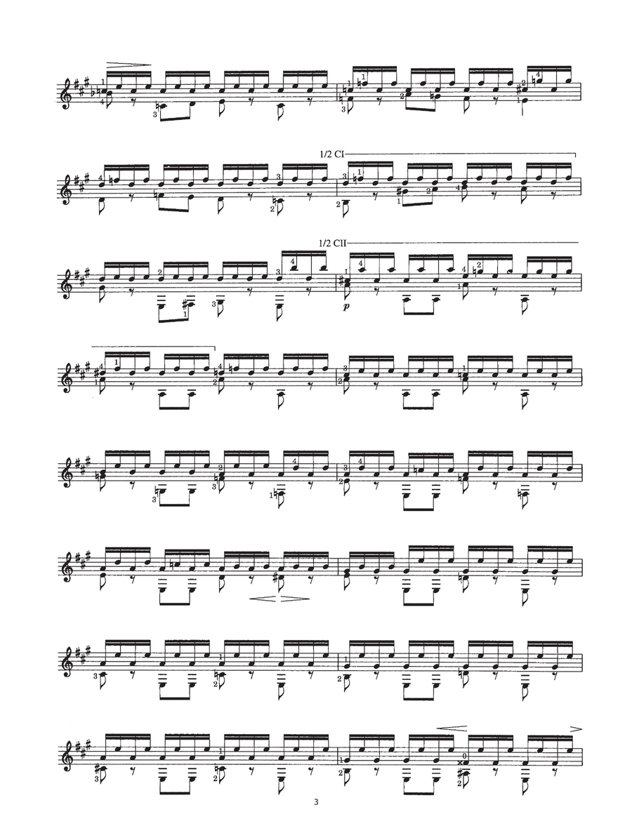 Allegro Moderato Acoustic Guitar scores gallery preview page 3