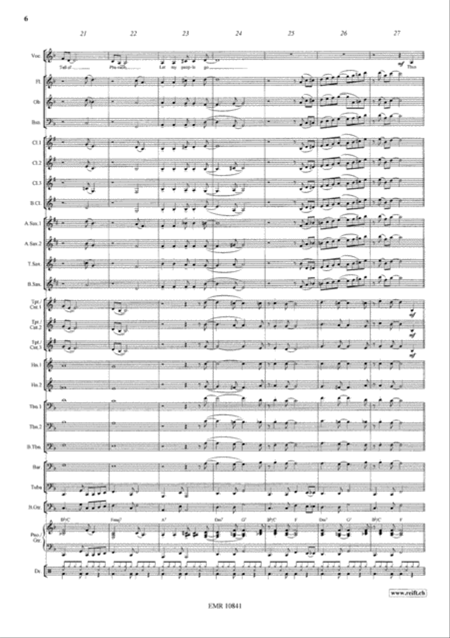 Let My People Go Concert Band scores gallery preview page 6