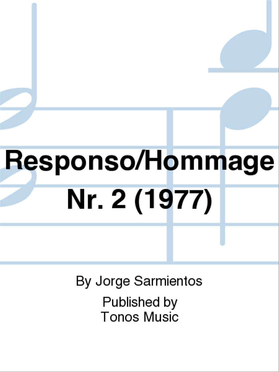 Responso/Hommage Nr. 2 (1977) Orchestra scores gallery preview page 1