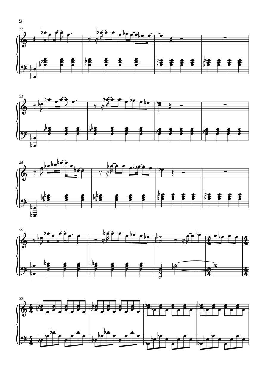 Sky And Sand Piano Solo scores gallery preview page 2