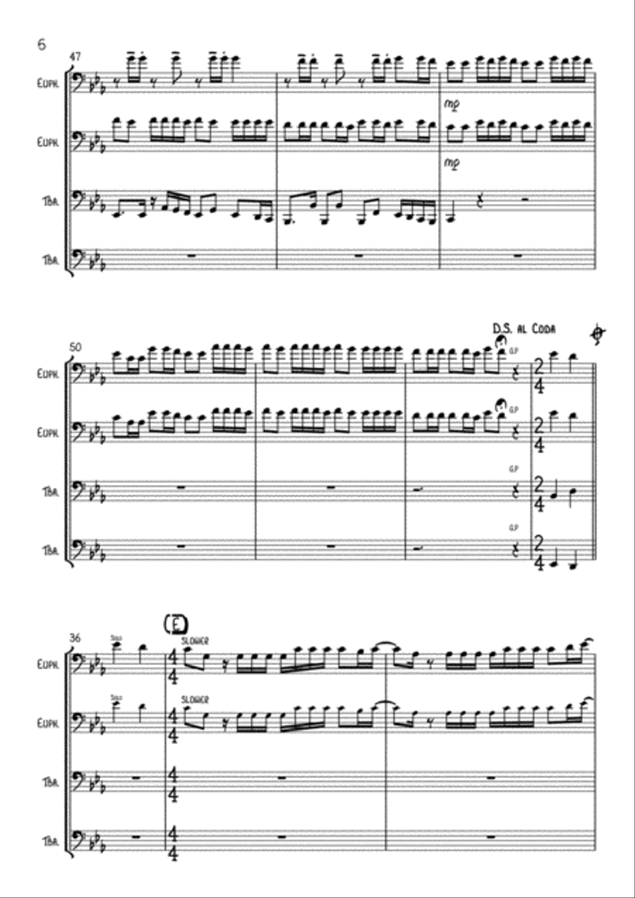Despacito Brass Ensemble scores gallery preview page 6