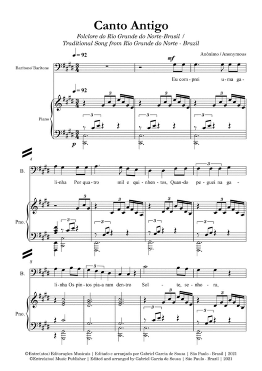 Canto Antigo- Baritone and Piano image number null