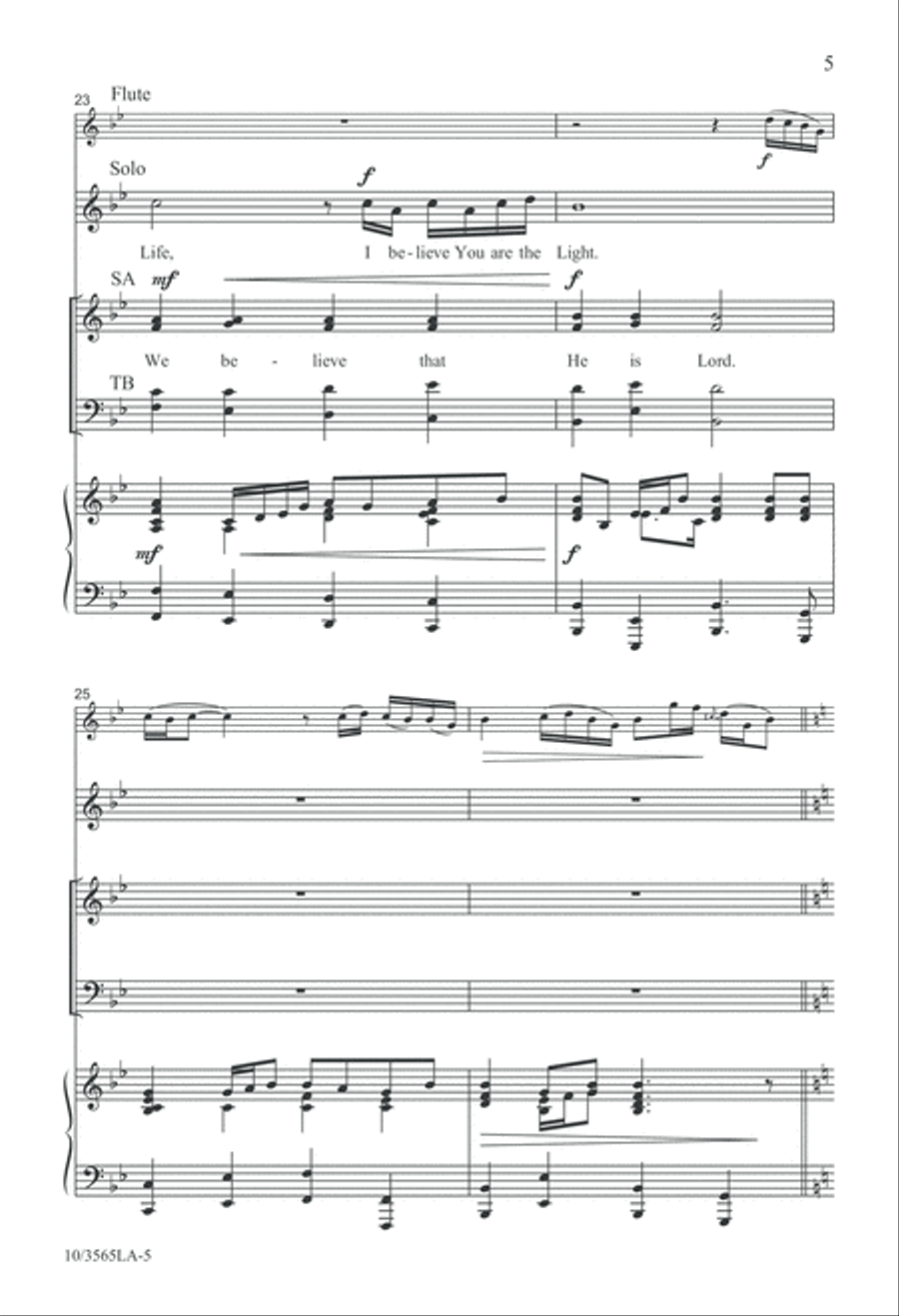 He Is Lord 4-Part scores gallery preview page 5