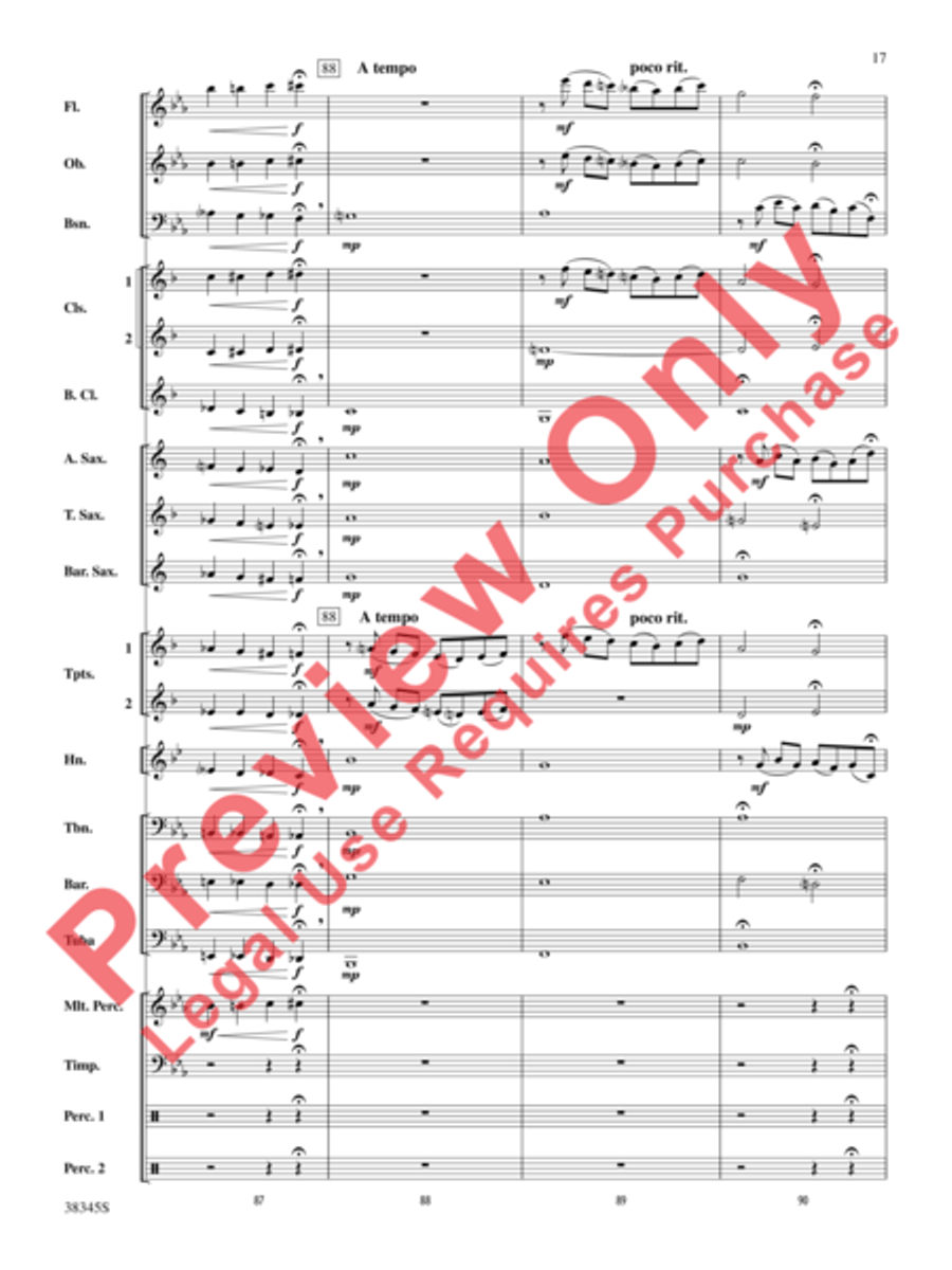 Grand Canyon Suite, Themes from Concert Band scores gallery preview page 18