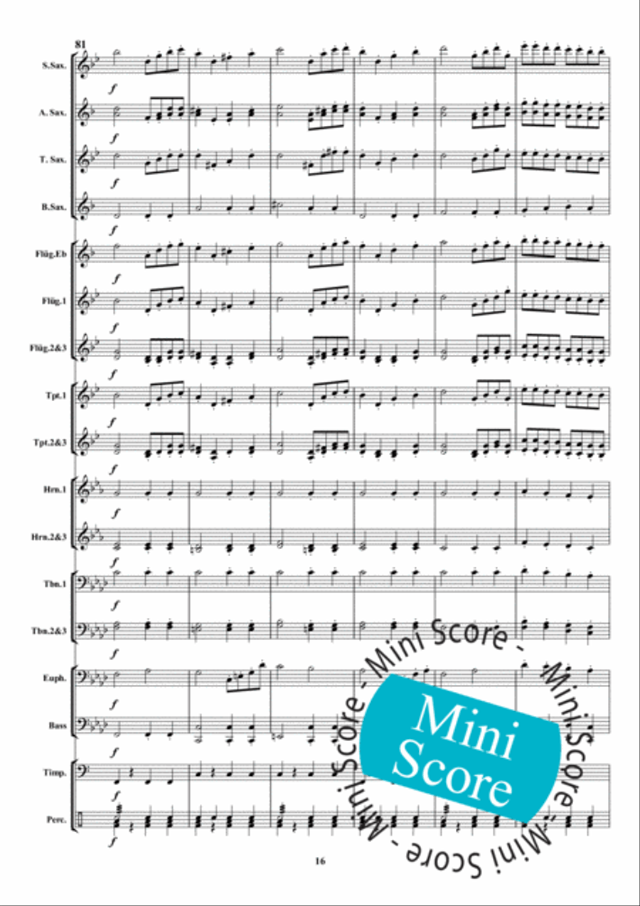 Danse des Sauvages Fanfare Band scores gallery preview page 22