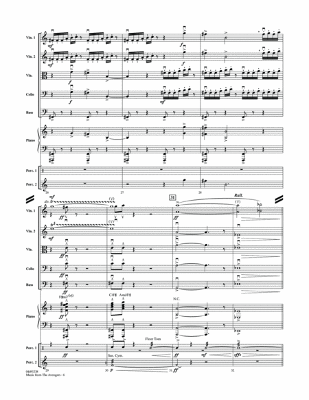 Music from The Avengers - Conductor Score (Full Score)