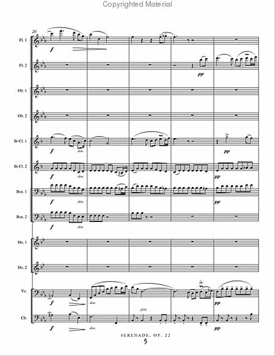 Serenade, Op. 22 Serenade, Op. 22 Concert Band scores gallery preview page 6