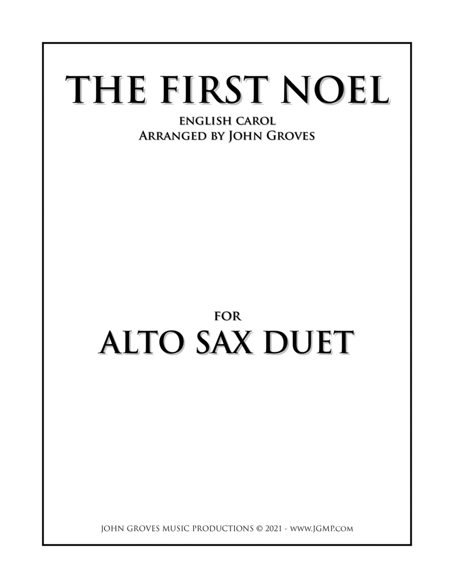 The First Noel - Alto Sax Duet image number null
