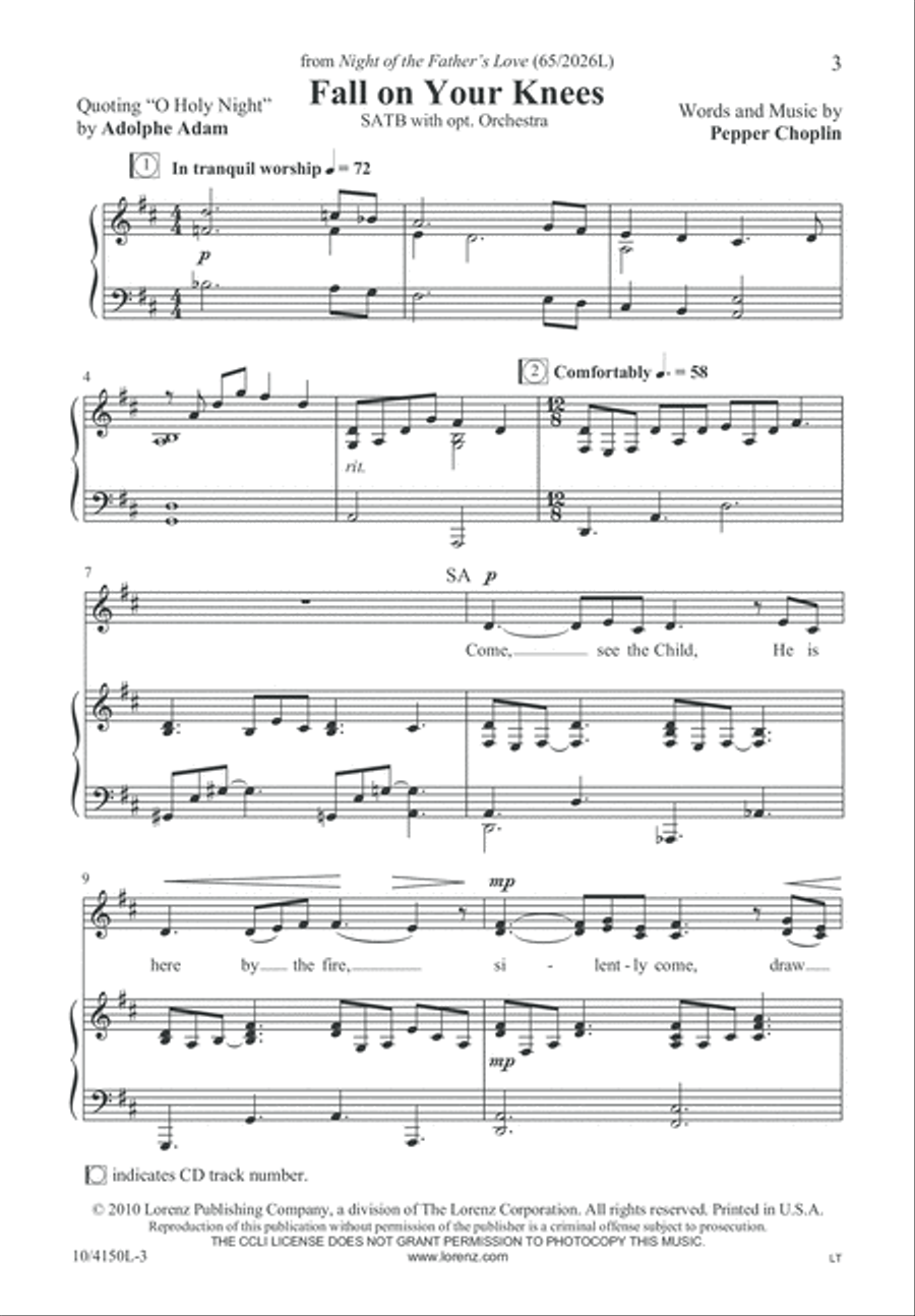 Fall on Your Knees 4-Part scores gallery preview page 3