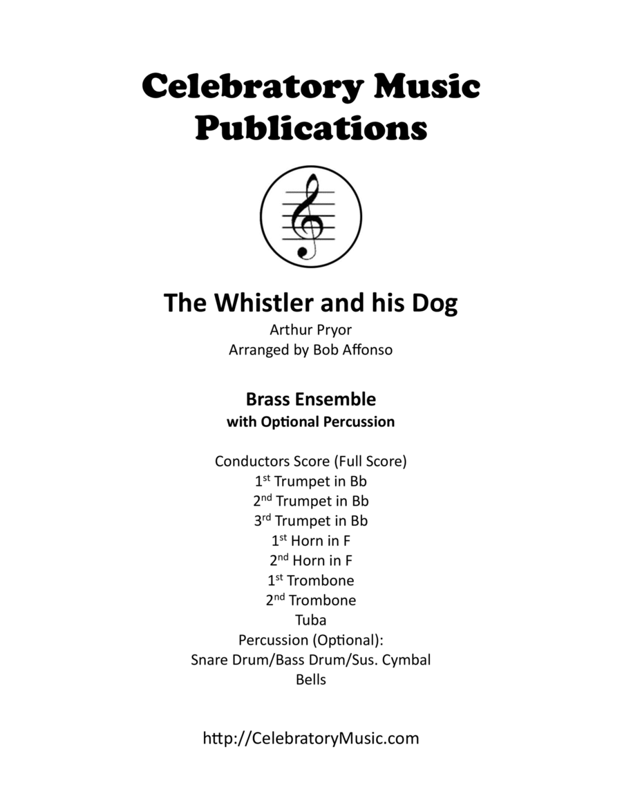 The Whistler and his Dog Brass Ensemble scores gallery preview page 1