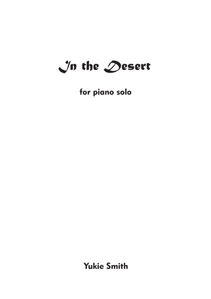 In the Desert - original piano solo by Yukie Smith image number null
