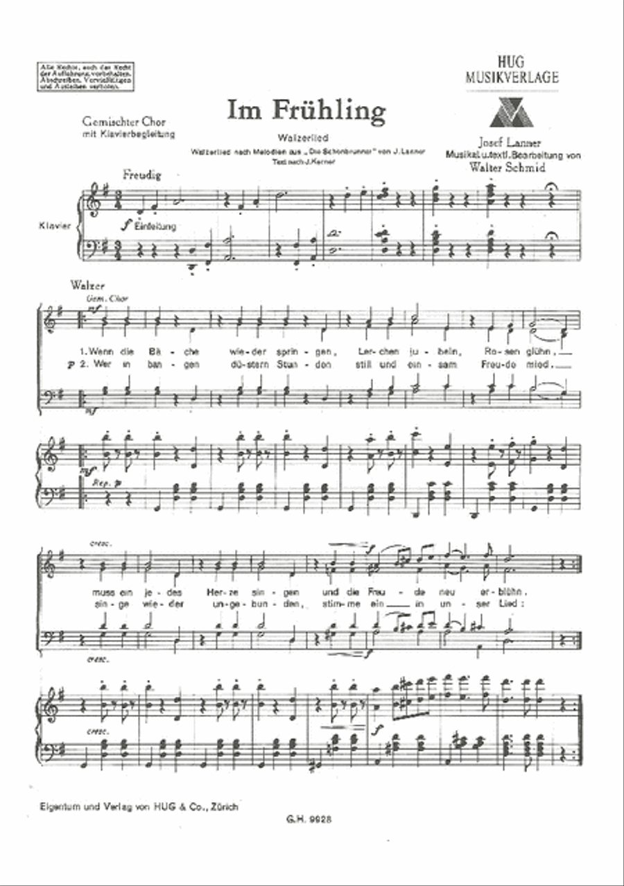 Im Fruhling Im Fruhling Choir scores gallery preview page 1