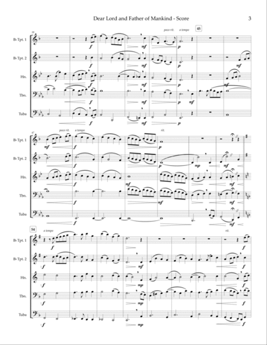 Dear Lord and Father of Mankind (REPTON) - brass quintet Brass Quintet scores gallery preview page 5
