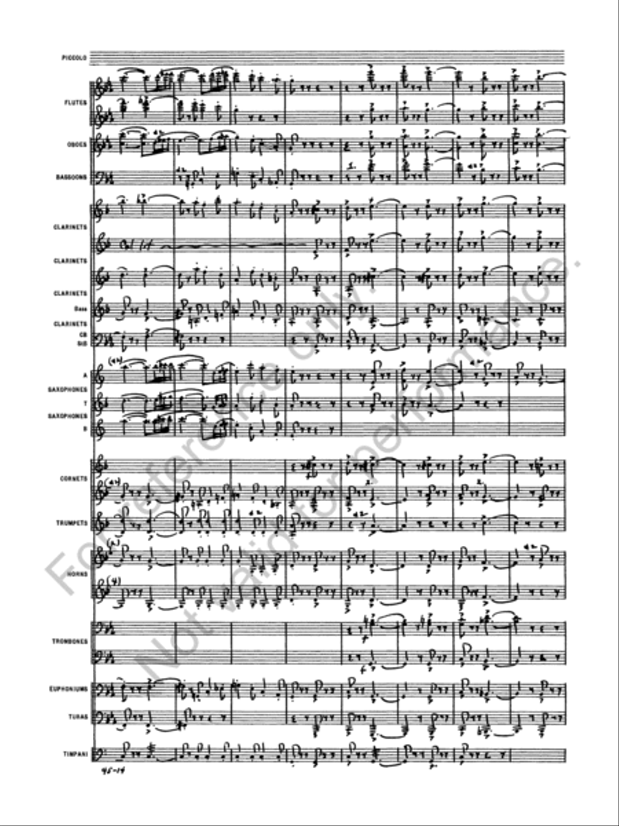 Symphony No. 1 Concert Band scores gallery preview page 17