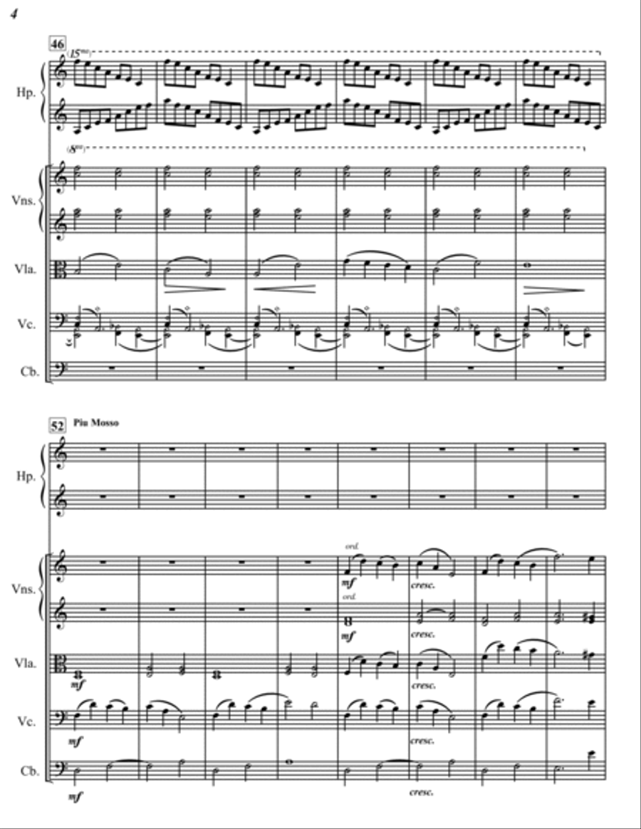 Shadows of the Soul for Strings and Harp String Orchestra scores gallery preview page 4