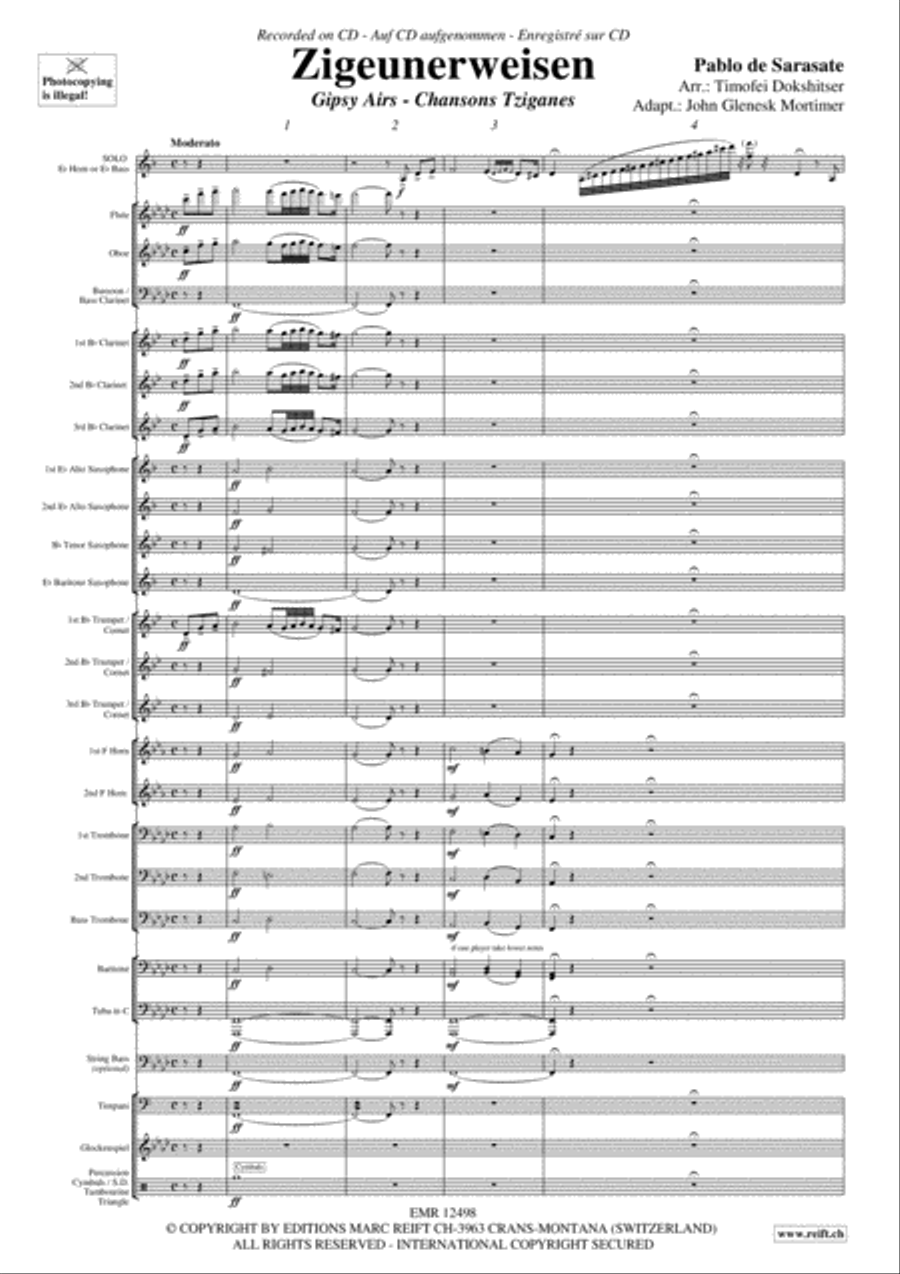 Zigeunerweisen Concert Band scores gallery preview page 4