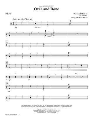 Over And Done (from Schmigadoon!) (arr. Mac Huff) - Drums