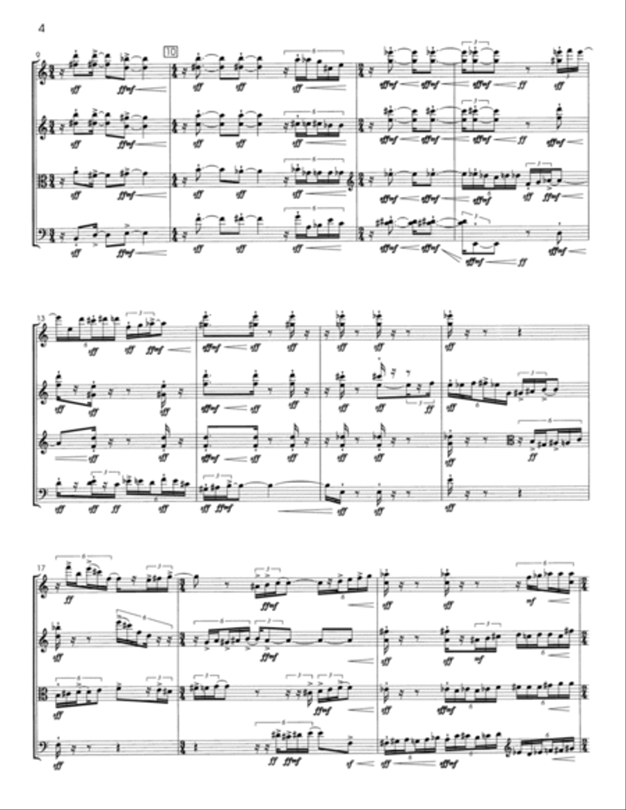 String Quartet No. 3: Among Friends String Quartet scores gallery preview page 4