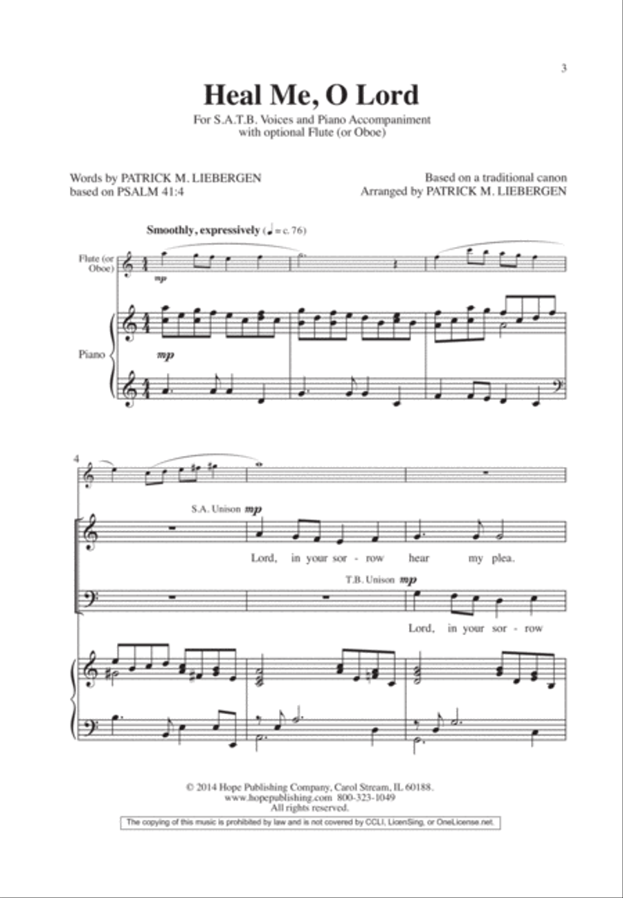 Heal Me, O Lord 4-Part scores gallery preview page 4
