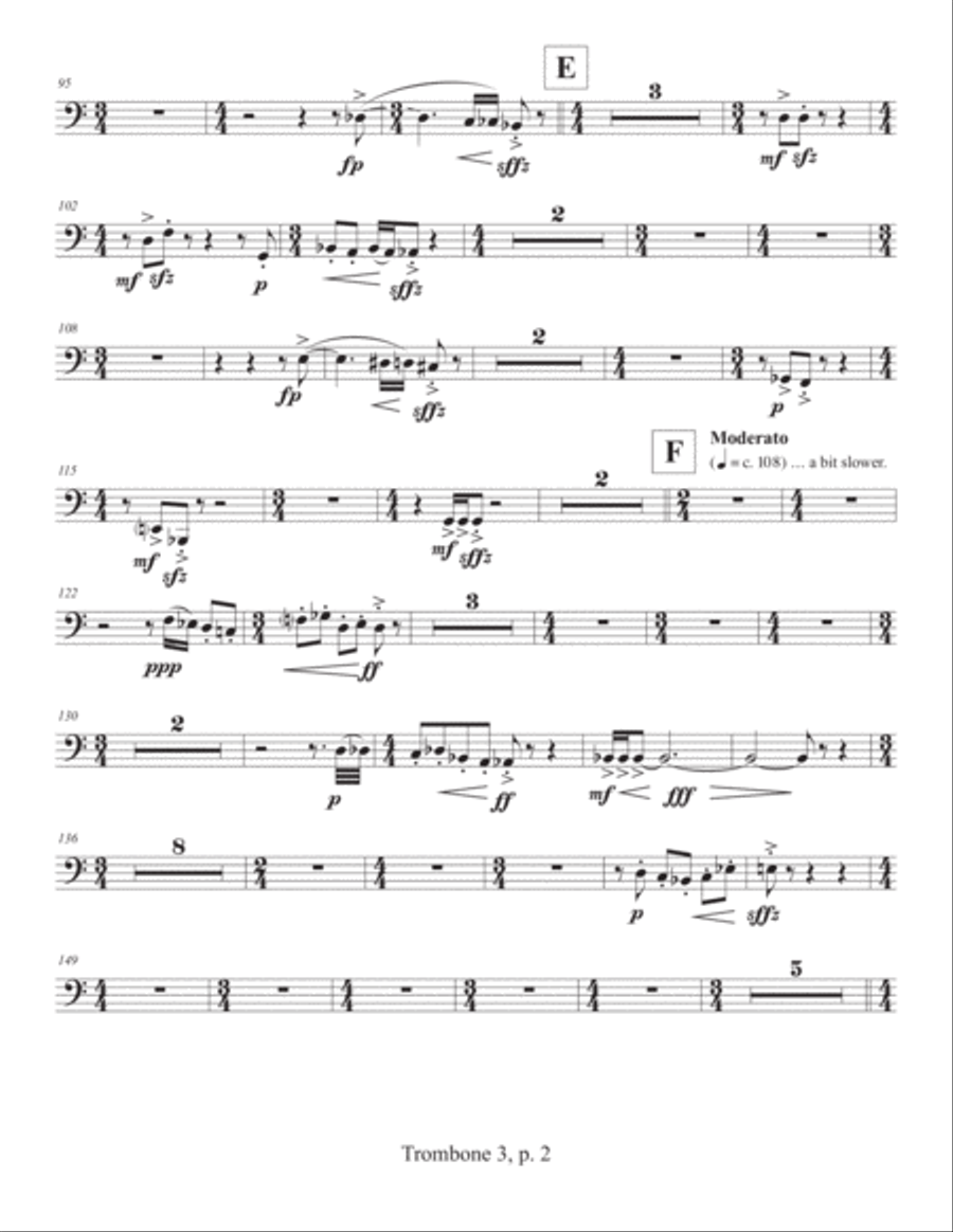 Concerto for Concert Band (2011) Trombone 3 Concert Band scores gallery preview page 2