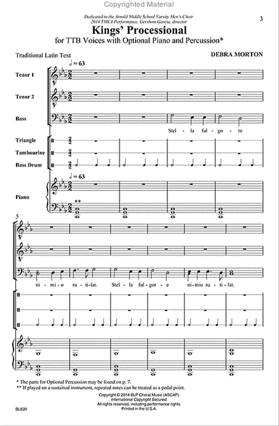 Kings' Processional TTB scores gallery preview page 2