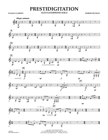 Prestidigitation (Alto Saxophone Solo with Band) - Bb Bass Clarinet