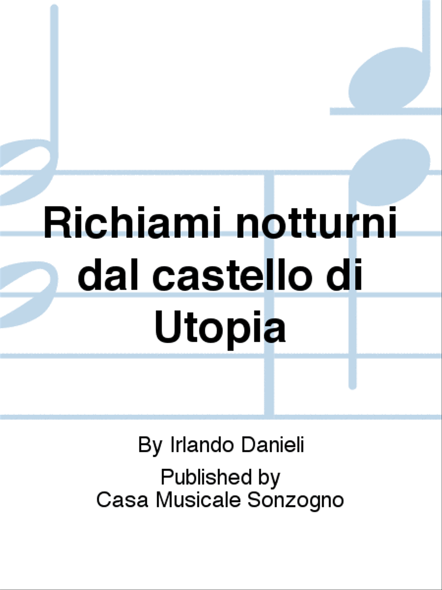 Richiami notturni dal castello di Utopia Clarinet scores gallery preview page 1
