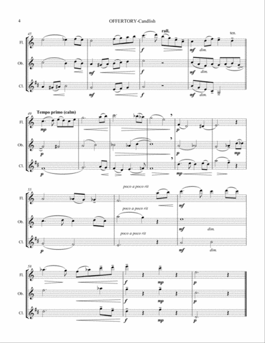 Offertory for Woodwind Trio Woodwind Trio scores gallery preview page 4