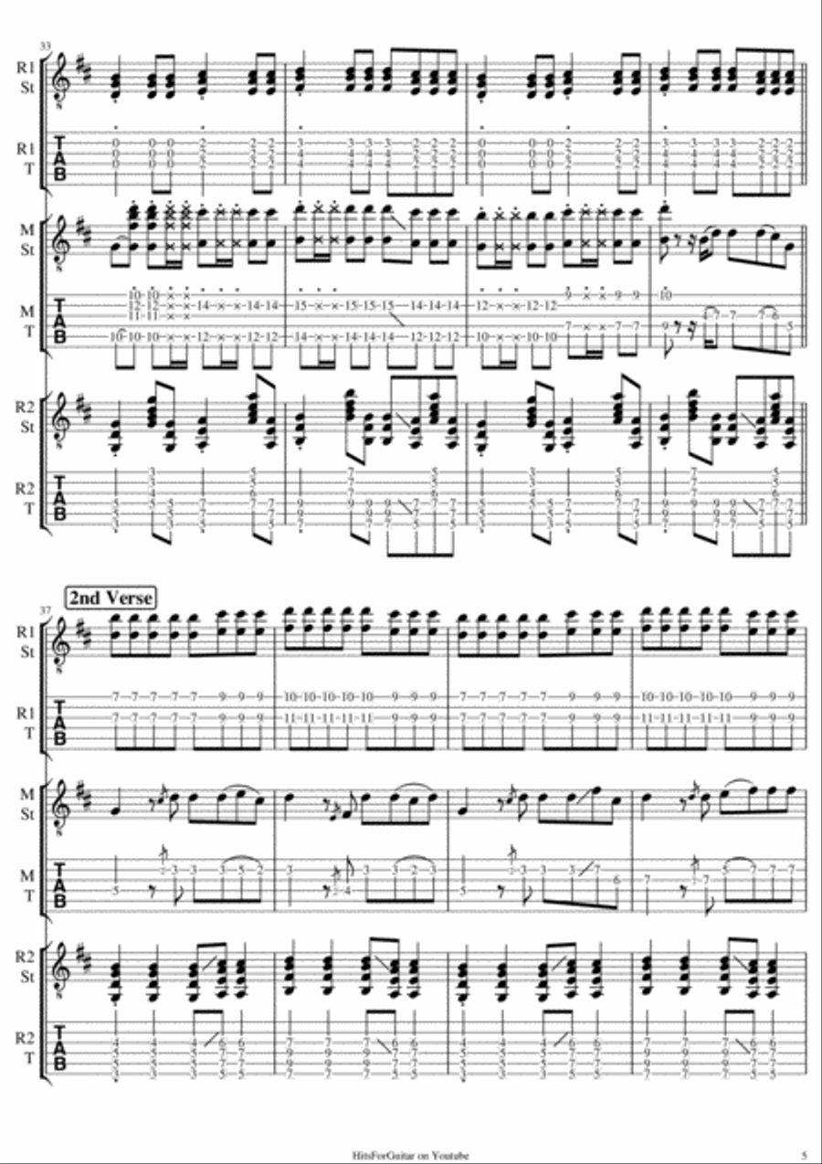 Something Just Like This Electric Guitar scores gallery preview page 5
