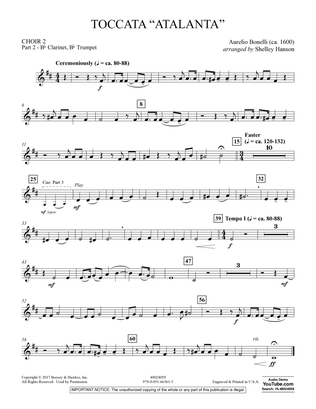 Toccata ("Atalanta") - Choir 2-Pt 2-Clarinet, Trumpet