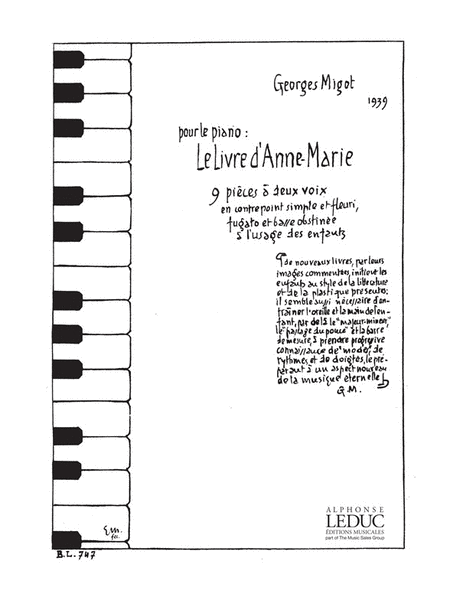 Livre d'Anne Marie