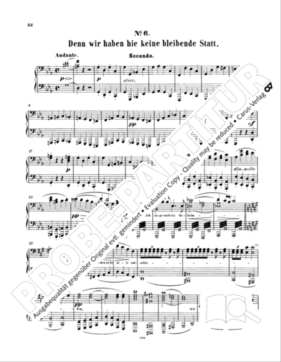 Ein Deutsches Requiem (German Requiem) Piano Duet scores gallery preview page 61