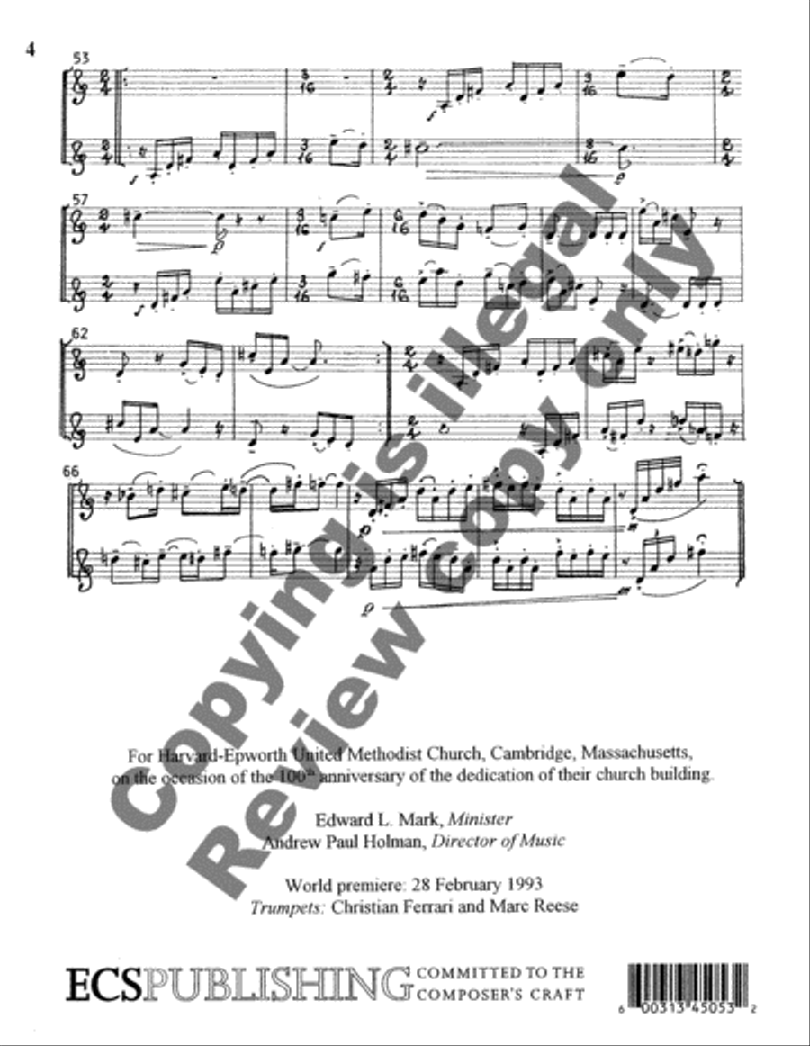 Celebration for the Next Century Trumpet Duet scores gallery preview page 6