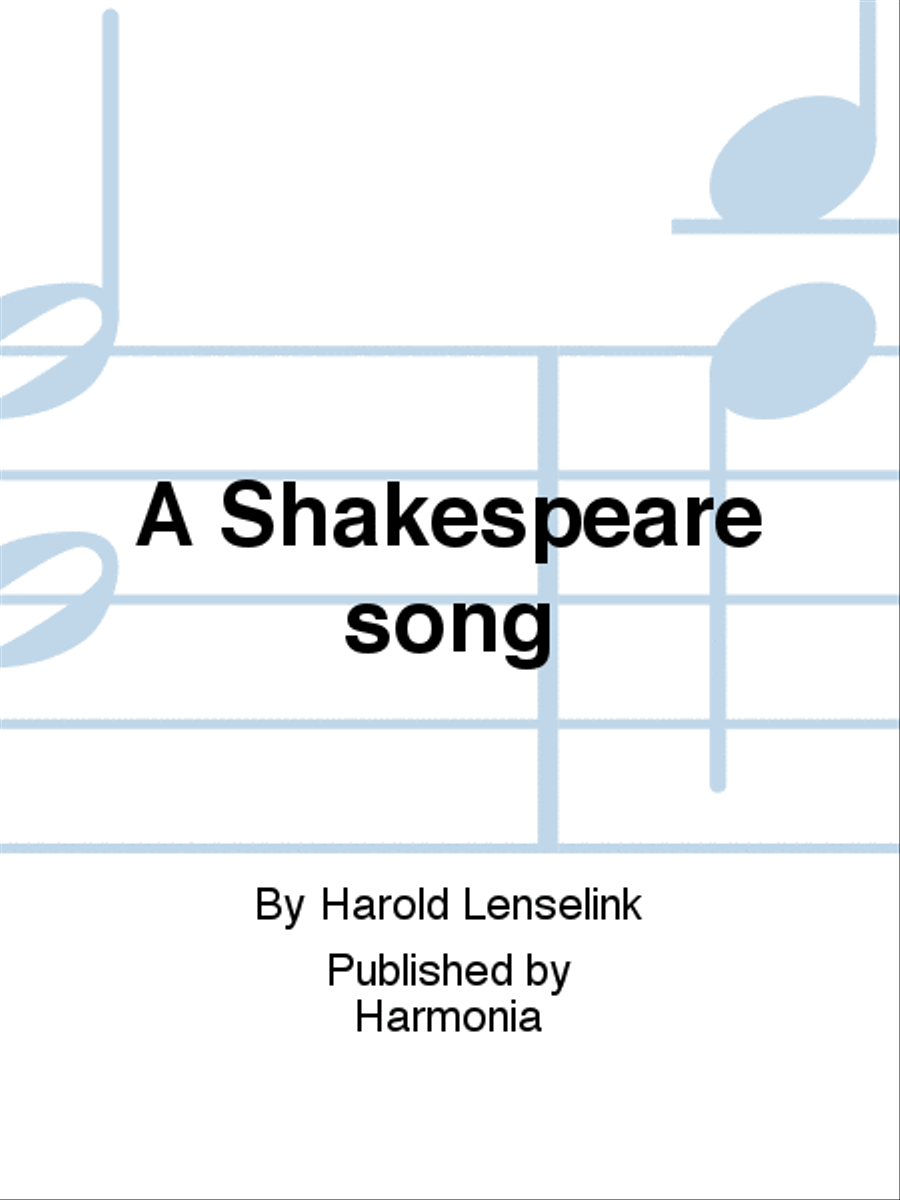 A Shakespeare song SSAATTBB scores gallery preview page 1