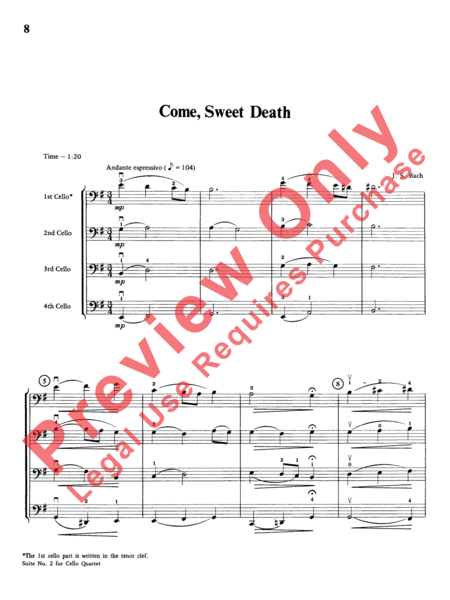 Highland/Etling Cello Quartet Series: Suite No. 2
