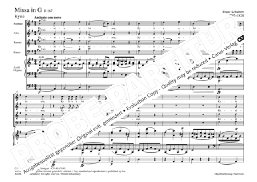 Mass in G Major 4-Part scores gallery preview page 4