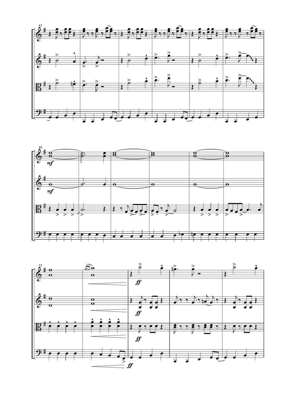 Everybody Needs Somebody To Love String Quartet scores gallery preview page 6