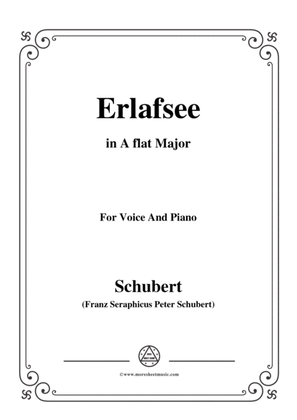 Book cover for Schubert-Erlafsee,Op.8 No.3,in A flat Major,for Voice&Piano