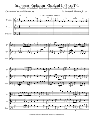 Intermezzi, Caritatem - Charivari for Brass Trio