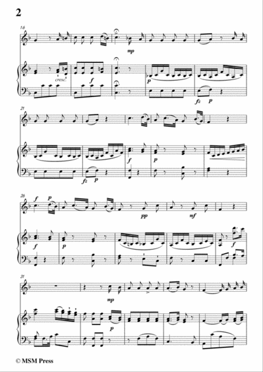 Mozart-Warnung,for Violin and Piano Violin Solo scores gallery preview page 4