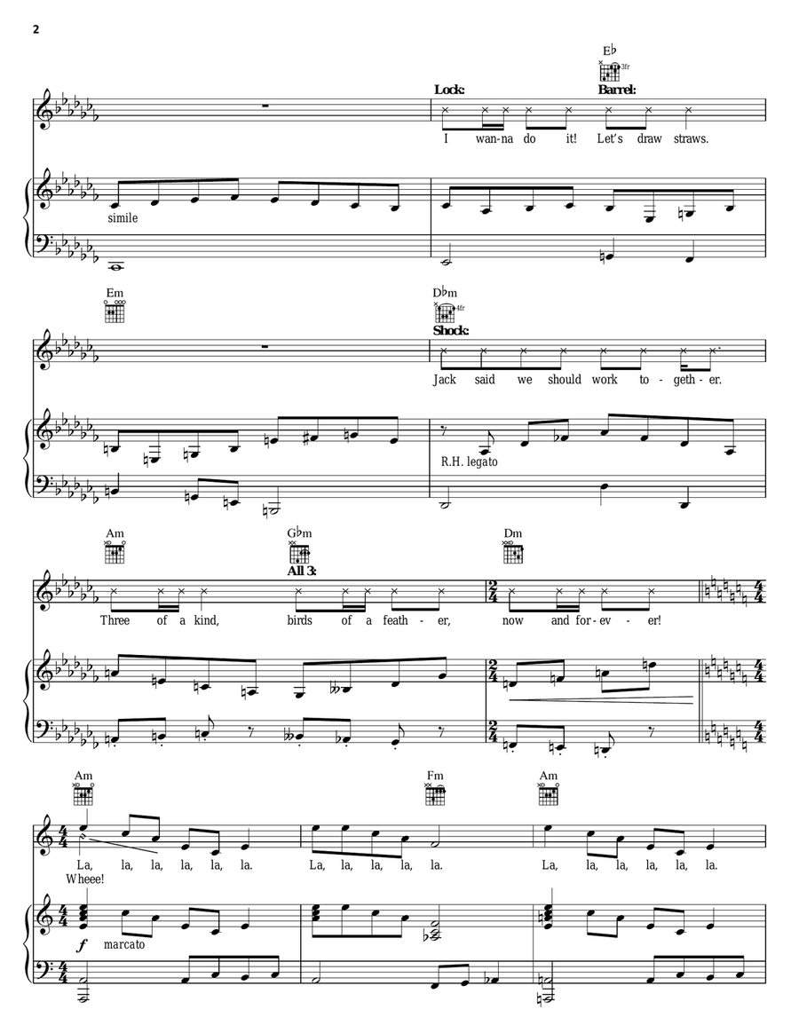 Kidnap The Sandy Claws (from The Nightmare Before Christmas) Piano, Vocal, Guitar scores gallery preview page 2
