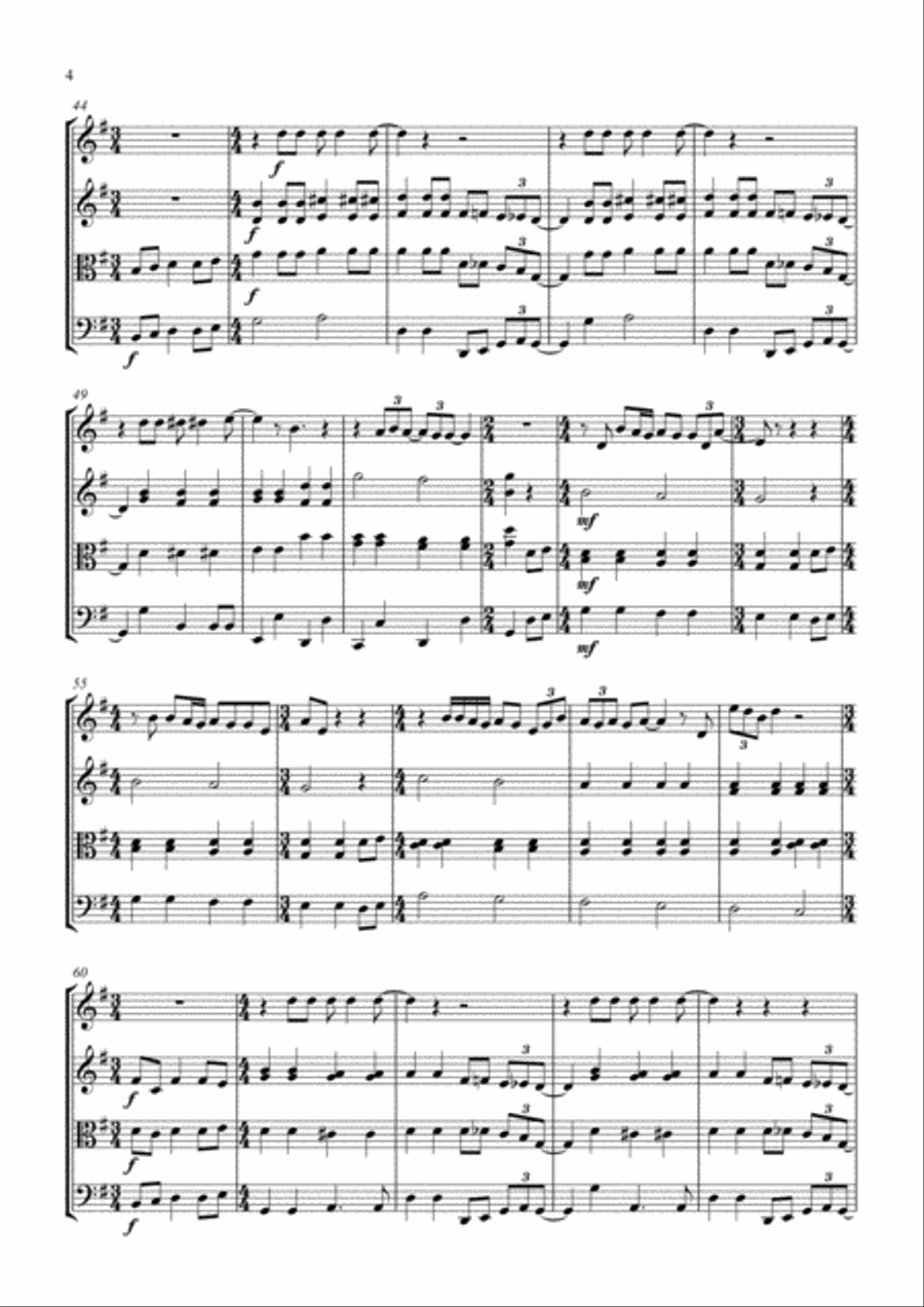 All You Need Is Love String Quartet scores gallery preview page 4