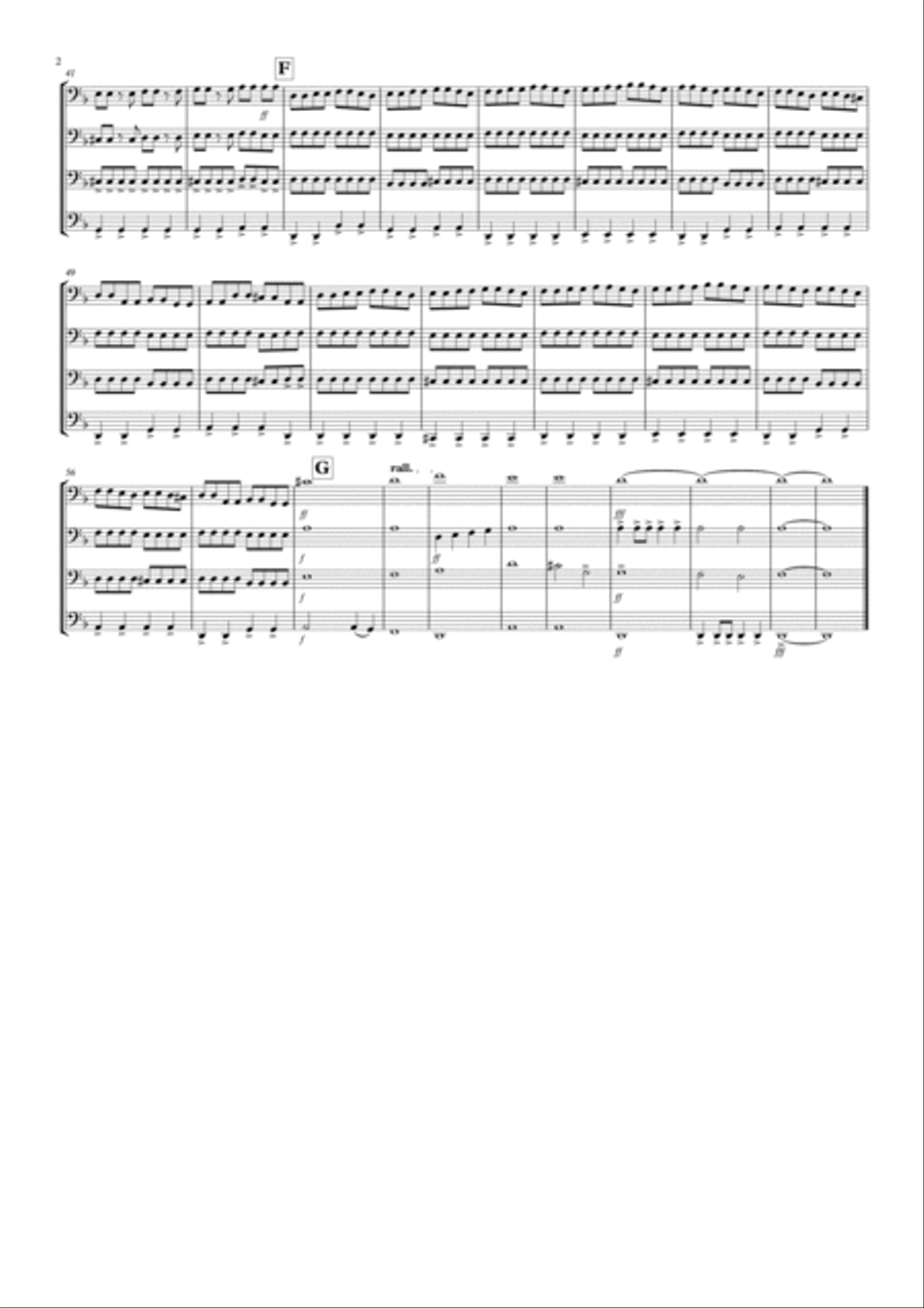 Toccata by Bach Rocks! for Bassoon Quartet Bassoon Quartet scores gallery preview page 2