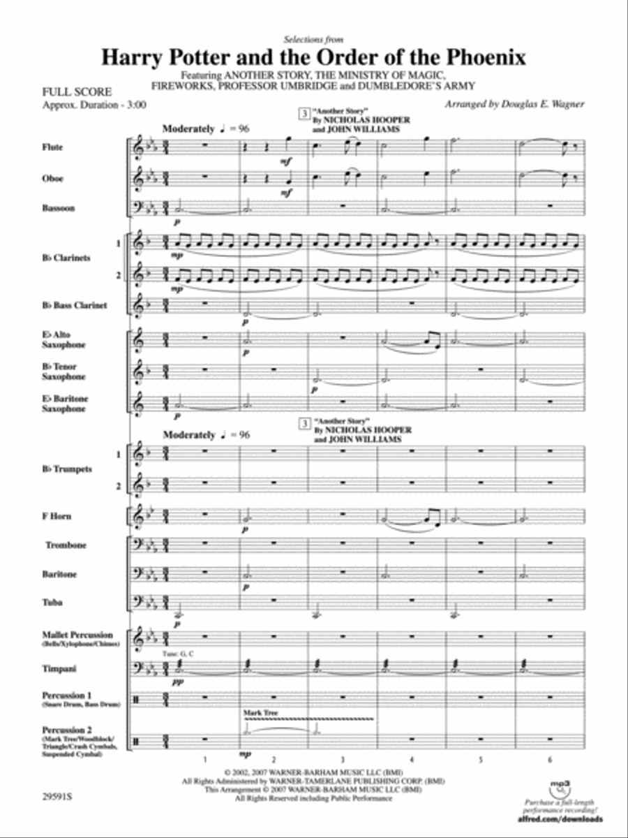 Harry Potter and the Order of the Phoenix, Suite from Concert Band scores gallery preview page 2