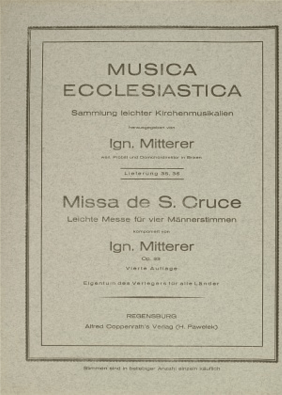 Missa de S. Cruce TTBB scores gallery preview page 1