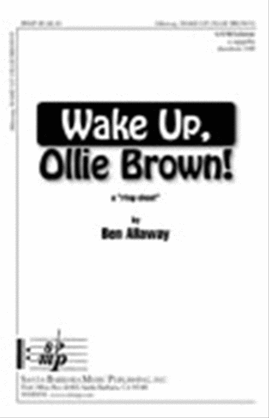 Wake Up, Ollie Brown! - SATB Octavo 4-Part scores gallery preview page 1