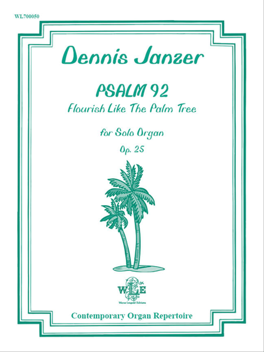 Psalm 92, Flourish Like the Palm Tree Organ scores gallery preview page 1